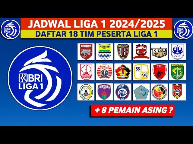 DAFTAR 18 TIM PESERTA BRI LIGA 1 INDONESIA 2024/2025