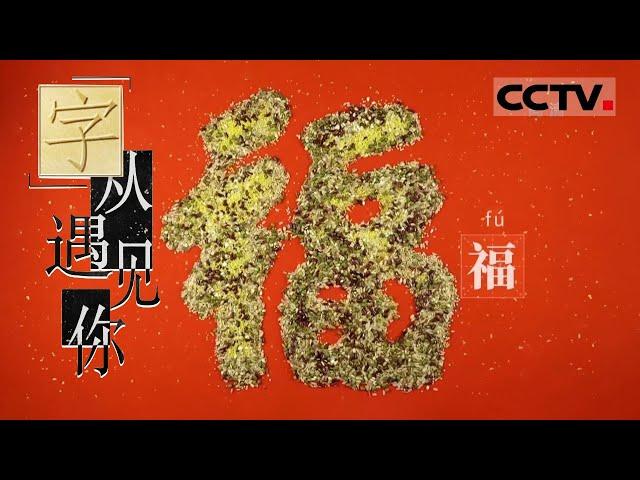 《“字”从遇见你》福字的含义4000多年都没变 现在也代表幸福【CCTV纪录】