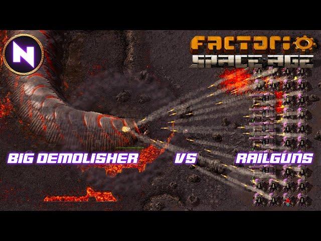 RAILGUN vs. DEMOLISHERS ️ Surprising Result | 27 | Factorio SPACE AGE