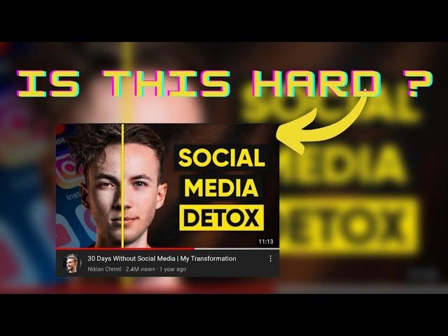 30 Days Without Social Media | Niklas Christl