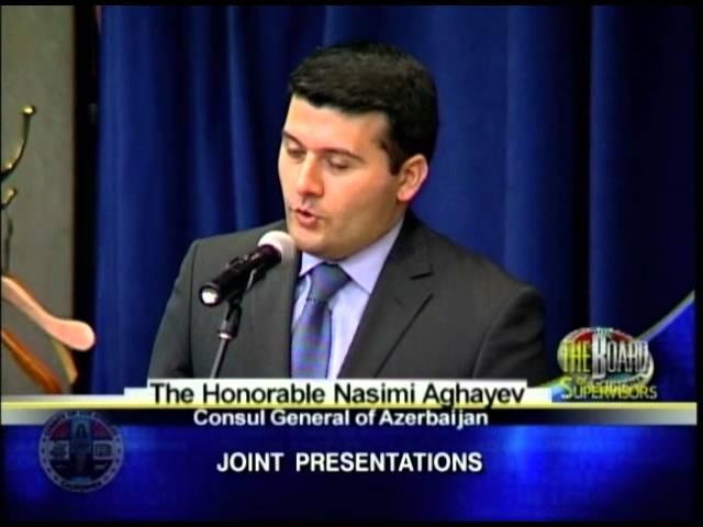 Los Angeles County Board of Supervisors welcomes Consul General Nasimi Aghayev of Azerbaijan