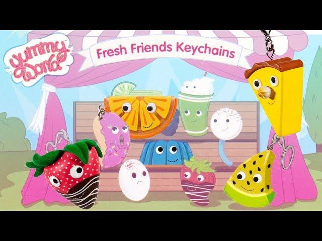 NEW Yummy World Fresh Friends Vinyl Keychain Series! FULL BOX! Toy Box Collectibles