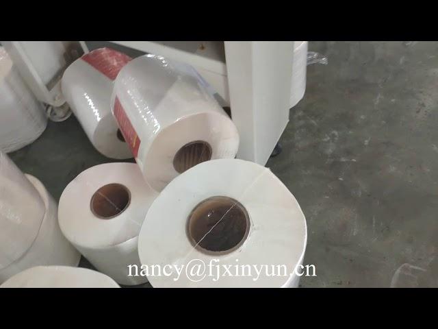 Automatic labeling maxi roll tissue paper shrink packaging machine