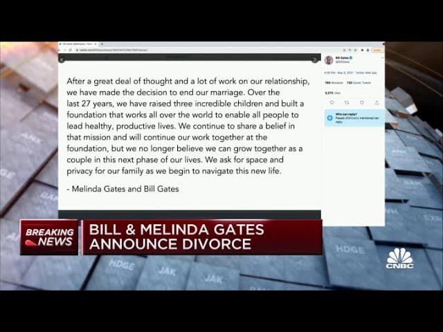 Bill and Melinda Gates announce divorce