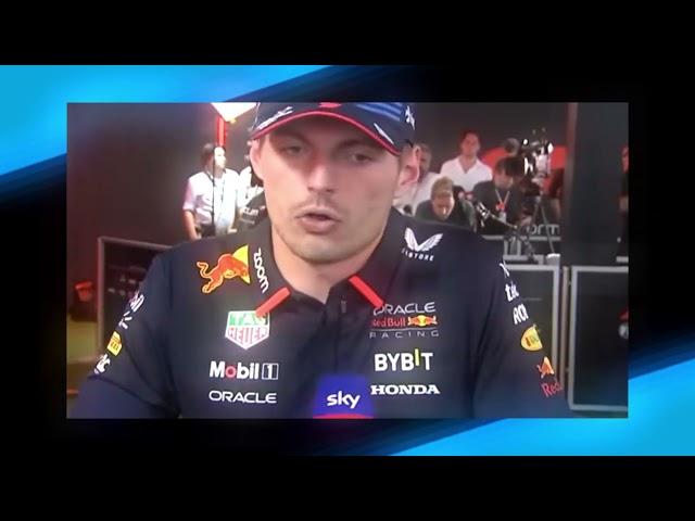 Max Verstappen's Post Race Interview on his "difficult" race at the Azerbaijan Grand Prix