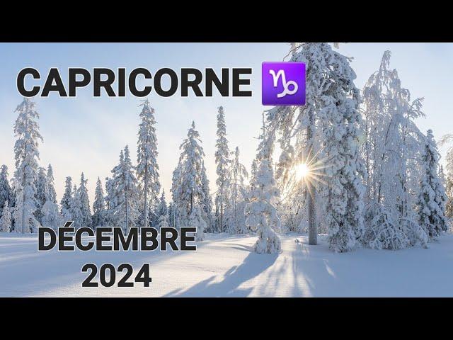 CAPRICORNE ️ DÉCEMBRE 2024 ️ un coup de foudre vous permet de tourner une page ️