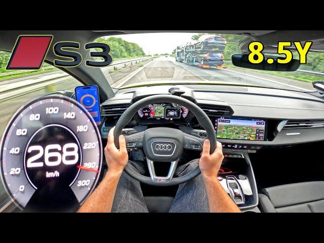 NEW Audi S3 8Y 333HP on AUTOBAHN [NO SPEED LIMIT]