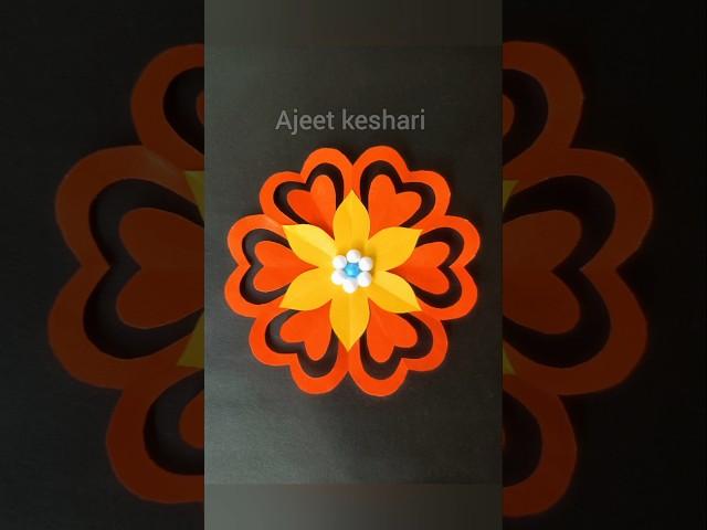 Unique Design Paper Flower  Kagaj Ka Phool #diy #flowers #craft #shorts #youtubeshorts #workskills