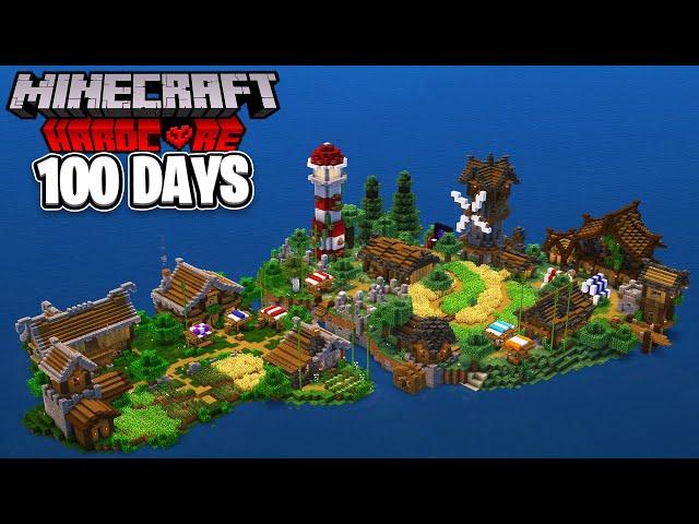 I Survived 100 Days on a DESERTED ISLAND in Minecraft Hardcore