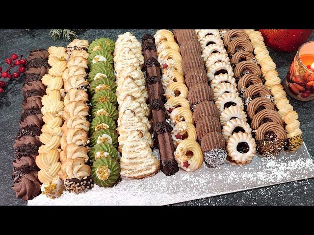 1 Dough - 8 different COOKIES! Always succeeds, fast, easy and delicious! Christmas cookies!