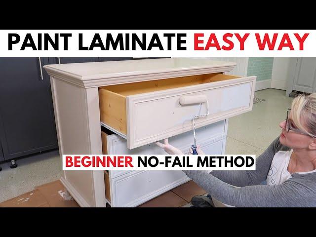 Easiest Way to Paint Laminate IKEA Furniture (so it won't peel)