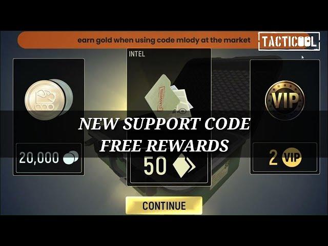 Tacticool: NEW SUPPORT CODE - FREE REWARDS ! Check It Out ! 2025