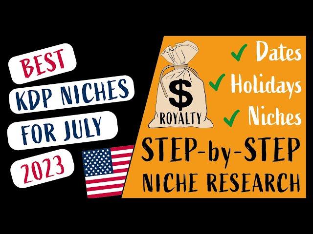 Amazon KDP Step by Step Low Content Book Niche Research Tutorial for Q3 July 2023