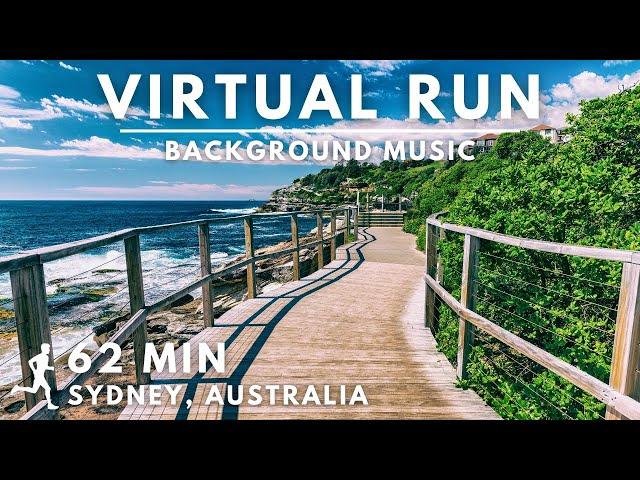 Virtual Running Video For Treadmill with Music #Sydney - Coogee Beach to Bondi Beach #virtualrun