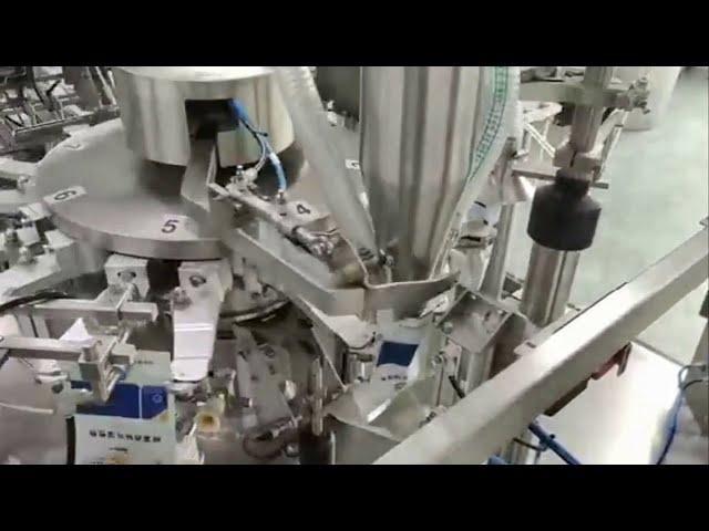 fully automatic medical powder premade bags filling sealing machine rotary type packaging equipment