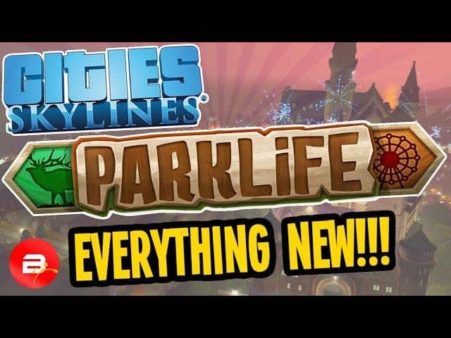 Cities Skylines PARKLIFE - EVERYTHING NEW! Castle of Lord Chirpwick/Zoo/Amusement Park & more!