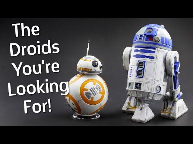 Bandai BB-8 & R2-D2 Star Wars Droids Plastic Model Kits - 1/12 Scale. Build & Review