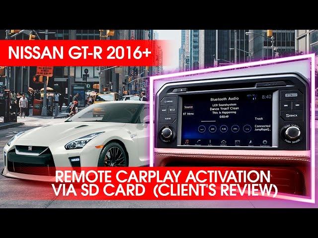 Nissan GT-R R35 2016+ remote CarPlay activation by software update via SD card on OEM display