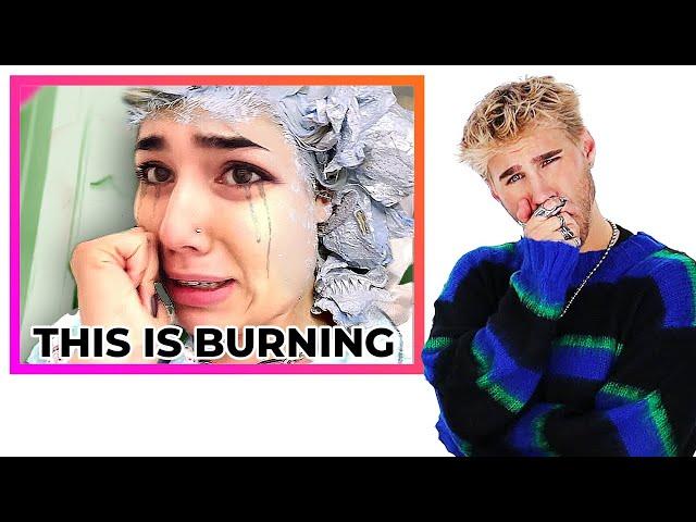 Hairdresser Reacts To Disaster DIY Bleaching