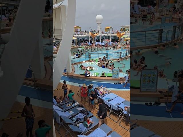 Main pool on freedom of the seas #royalcaribbean #bahamas #cozumel #usvi #puertorico #travel