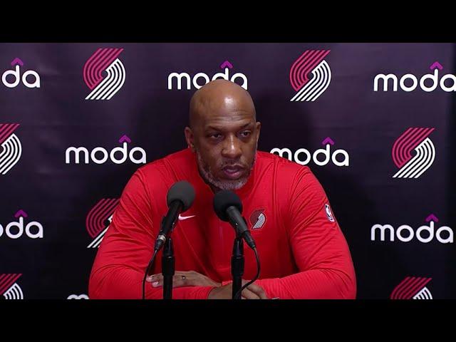 Chauncey Billups Postgame Interview | Portland Trail Blazers 106, Los Angeles Lakers 114