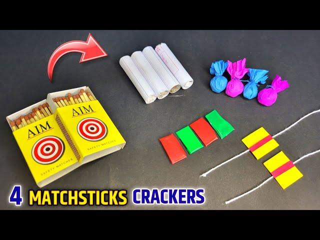 4 Best crackers making from matchsticks , how to make crackers at home , diwali special diy crackers