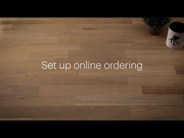 Set up online ordering