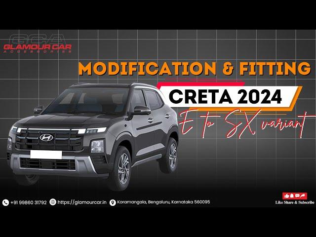 CRETA 2024 TITAN GREY MODIFIED E TO SX VARIANT WITH MOCO 12.33” DISPLAY MOREL SPEAKERS & MORE