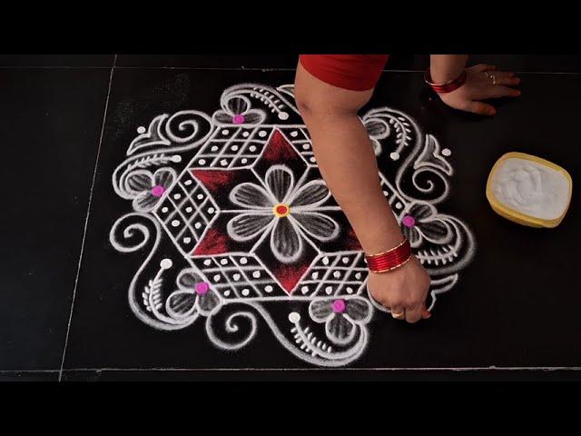 daily use rangoli design || rangoli || rangoli design || simple kolam || daily muggulu