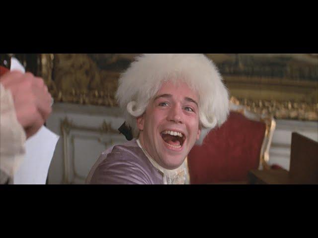 AMADEUS REMASTERED HD - MOZART INSULTS SALIERI - PLAYS HIS OWN PIECE BETTER THAN HE DID