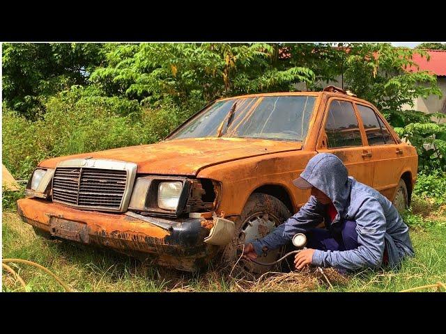 Restoration Rusty MERCEDES E190 After 35 Years of Unused Car / Restore MERCEDES-BENZ after 35 years