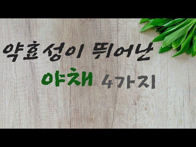 약효성이 뛰어난 야채 4가지 | 알면좋은정보