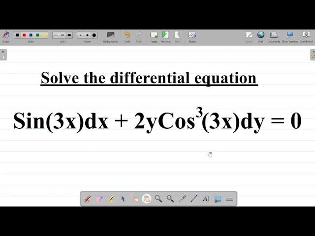 Differential Equation Solution: How to solve Differential Equations by Variable Separation method.