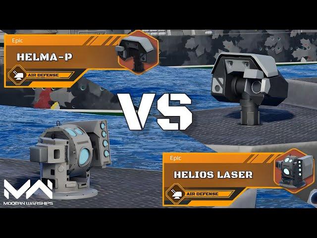 NEW! VIP Laser Air Defense Comparison | Helma-P Vs Helios Laser! | Modern Warships