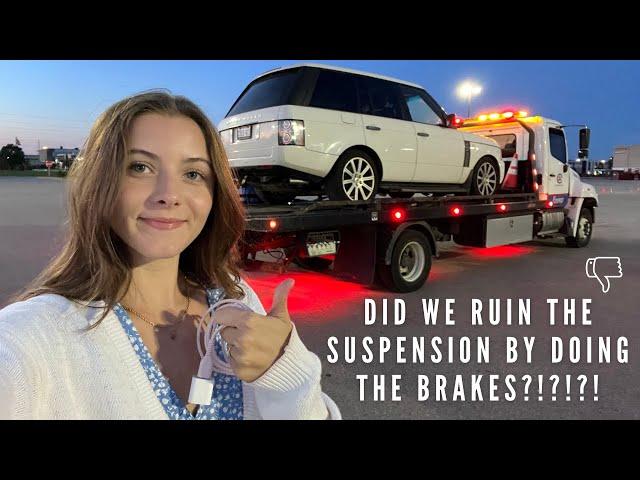 2010 Range Rover L322 | changing the brake pads... and then getting it towed...