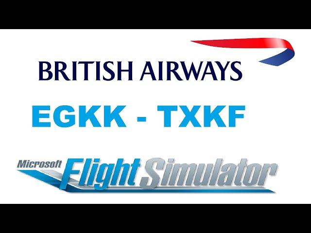 British Airways 747 London Gatwick to Bermuda full flight | Microsoft Flight Simulator