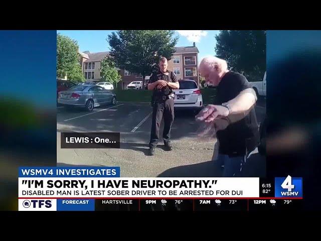 'I'm sorry, I have neuropathy.' Disabled man is latest in sober driver to be arrested