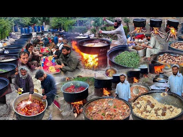 biggest marriage wedding ceremony | Afghanistan village life food | afghani Kabuli Pulao recipe