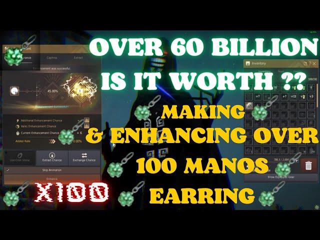 Again . Making 100 Manos Earring And Enhancing Them For Over 60 Billion Result Is It Worth ?