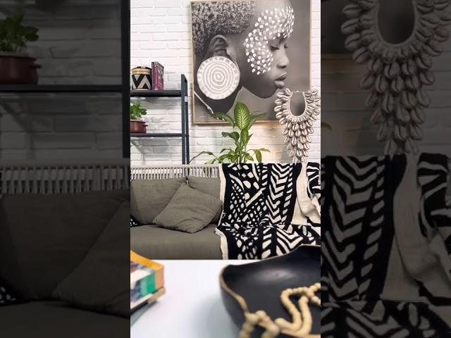 Afro boho design - before and after set transformation/ interior styling