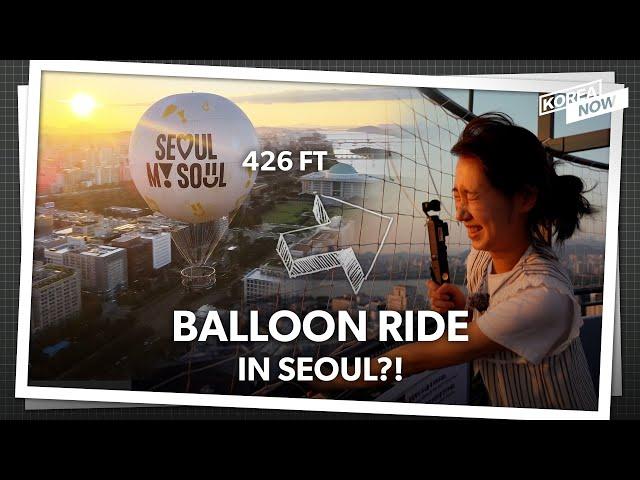 Hop on the giant moon-shaped balloon ride for Seoul's most stunning night view