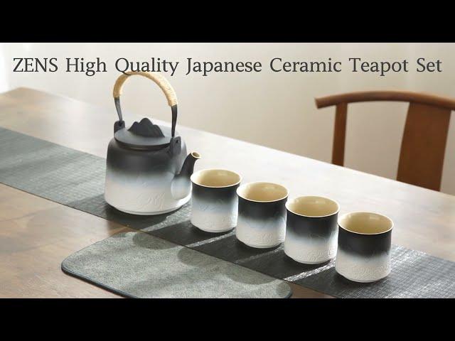 ZENS Japanese Ceramic Teapot Set#ceramic teapot with infuser#clay teapot#teapot