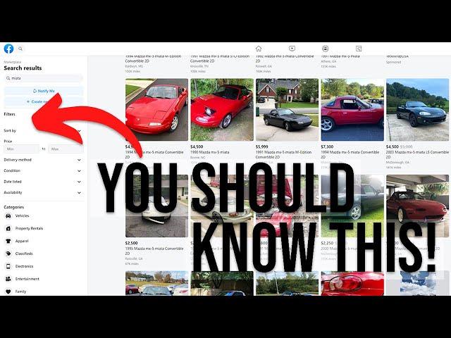 Buying Cars on Facebook Marketplace For DUMMIES!