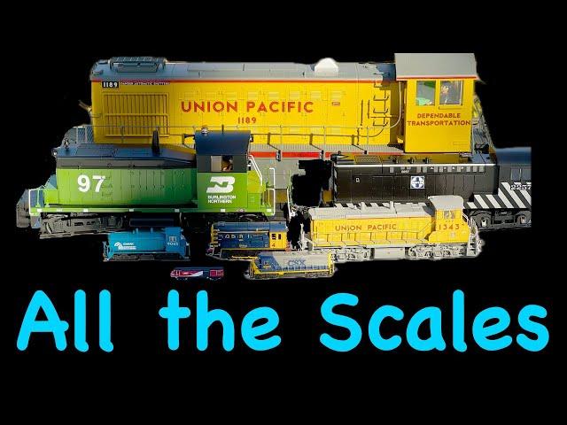 Comparing Model Train Scales: T, Z, N, TT, HO, S, O, G Scales