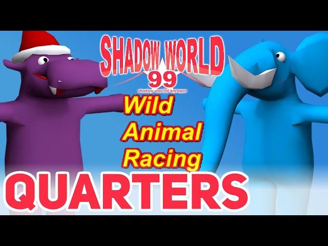 THE GOBBLER (Hippo) vs Beans (Elephant) - Wild Animal Racing Quarters - Shadow World 99