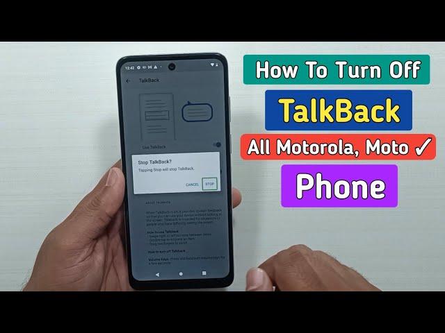 How To Turn Off TalkBack All Motorola, Moto Mobile