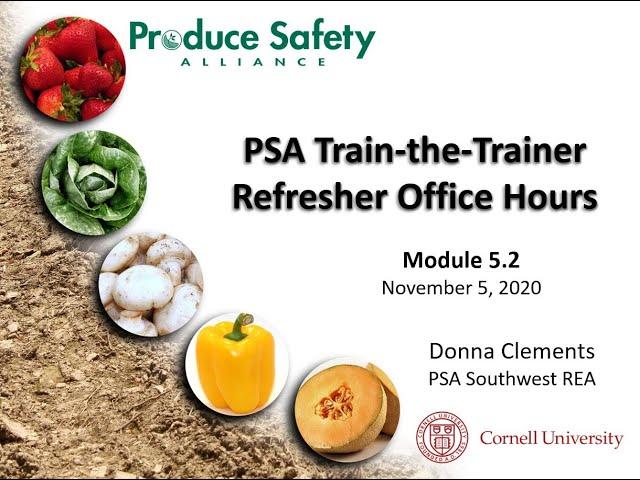 PSA Train-the-Trainer Refresher Office Hour - Module 5-2