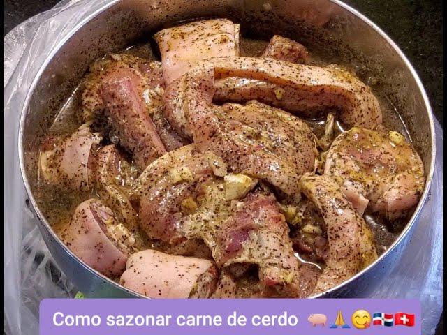 Como sazonar carne de cerdo con sazon casero