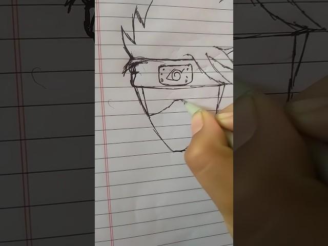 How to draw Kakashi th copy Ninja ️#art #mandyarts