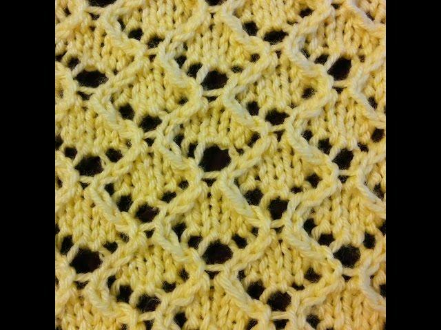 How to Knit the Diamond Lace Stitch
